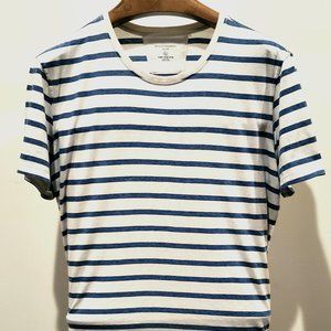 Daniel Buchler NY Blue Striped Crew T-Shirt XL